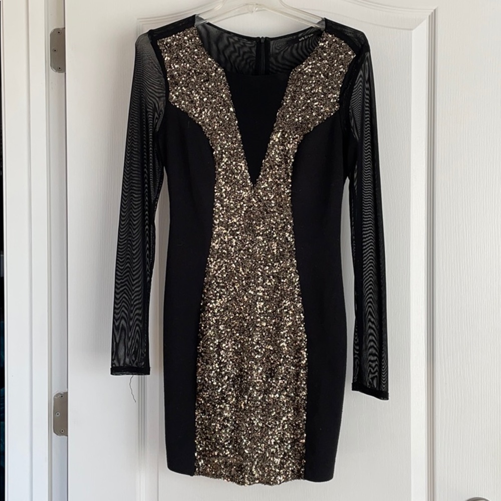 Ark & Co dress with mesh and sequins